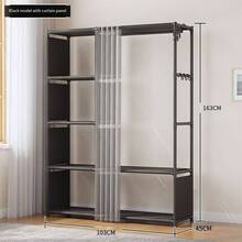 Multifunctional Easy-Install Minimalist Wardrobe Storage Cabinet, Dust-Proof Bookshelf, Suitable For Office, Classroom, Living Room, Bedroom, Dorm - Multicolor - View 17