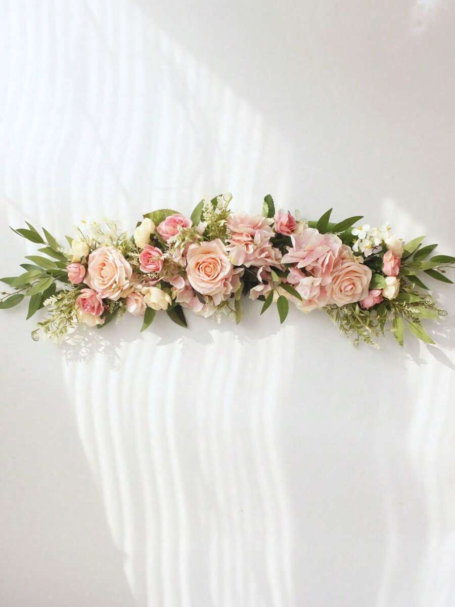 1 chiếc cổng hoa cưới nhân tạo thủ công, phong cách Bohemian cổ điển, phù hợp cho các cặp đôi trẻ, người nổi tiếng trên mạng xã hội, nhà tổ chức sự kiện, trang trí lễ cưới, tiệc tùng, phông nền chụp ảnh. Mẫu ngẫu nhiên. - Hồng - Xem 1