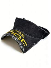 Mũ lưỡi trai denim bạc màu, chất liệu cao cấp, kiểu dáng rách rưới, thêu họa tiết, viền tua rua, năm 2026. - chàng cao bồi cởi trần - Xem 12