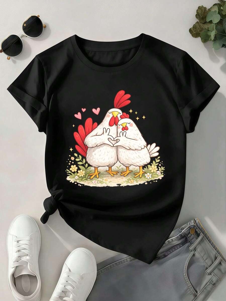 Women T-Shirts - Black - View 1