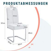 A Set Of Two Thickened Dining Chairs With Integrated Spring Packaging And Ergonomic Design - A Perfect Blend Of Comfort And Elegance. - White - View 2