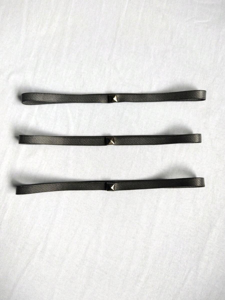 Kit Of 3 Basic Elastic Headbands For Yoga, Sports, Running, Fitness, And Athletic Use - Gray - 3 ASHES - View 1