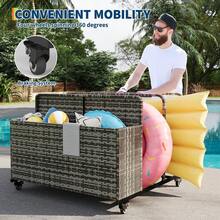 Storage Island & Carts - Gray - View 4