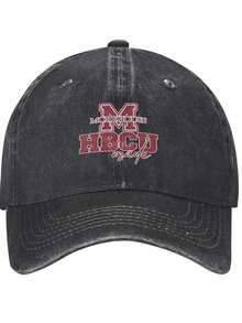 Morehouse College, HBCU Made, HBCU Pride, Student Alumni, Canvas Tote Bag, Reusable Shopping Bag, HBCU Fan Gift Woman Washed Denim Baseball Cap - Adjustable Size,  Funny Adjustable Birthday Gift. - màu đen - Xem 2