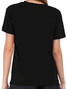 This Is A Plus-Size Women's Short-Sleeved T-Shirt With The 'Nope Not Today' Print. It's A Soft, Stretchy, Casual Tee That's Machine Washable, Ensuring Year-Round Comfort. It Comes In A Variety Of Fun Colors And Designs. - 黑色 - 查看 2