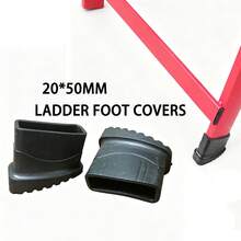 4pcs Red Non-Slip Rubber Ladder Feet Covers - Replacement Anti-Skid Ladder Leg Caps For Step Ladders, Extension Ladders, Protect Floors & Prevent Scratches, Measure Tube Outer Diameter First, Then Select Size, Inner Diameter Is 20*50mm - C - View 2