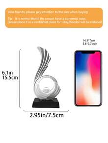 1件现代水晶球火焰装饰品，简约抽象风格，适用于客厅、卧室、家居装饰、高档桌面、书架、书柜装饰，艺术火焰雕塑 - A - 查看 7