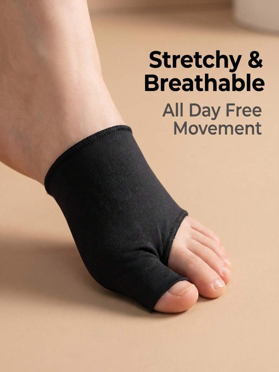 1 par de protectores de almohadilla de silicona suave para los pies, adecuados para zapatos casuales, zapatos deportivos - Negro - Ver 1