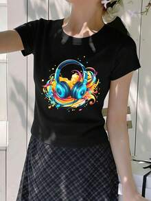 Women T-Shirts - Black - View 2