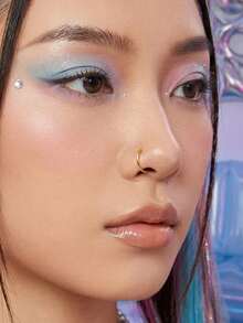 6个20克假鼻环，时尚假鼻中隔环，男女通用，仿唇形鼻中隔鼻环套装，不锈钢鼻环，无需穿孔的鼻饰 - 假鼻環 - 查看 3