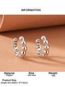 2 đôi bông tai kẹp hình chữ C tối giản thời trang nữ, không cần xỏ lỗ tai, thích hợp cho các dịp lễ, tiệc tùng, kỳ nghỉ biển và đeo hàng ngày. - Hình chữ C - Xem 7