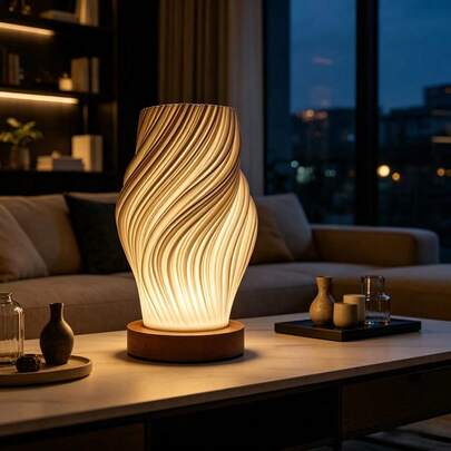 Đèn bàn LED tối giản, sáng tạo, chạy bằng nguồn USB, có 3 màu điều chỉnh, ánh sáng dịu nhẹ, phù hợp cho phòng ngủ, phòng khách và bàn làm việc văn phòng.