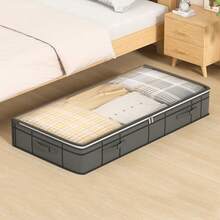 1pc Extra Wide Under Bed Storage Box, Large Capacity Flat Drawer Design, Suitable For Storing Clothes, Blankets, Seasonal Wear, Saves Bed Frame Space, Multifunctional Wardrobe Storage Box - View 16