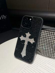 1 chiếc ốp lưng điện thoại đính đá hình thánh giá, tương thích với iPhone 17 Pro Max/17/17 Pro/16 Pro Max/16/16 Pro/16 Plus/15/15 Pro Max/15 Pro/15 Plus/11/12/13/14 Pro Max/XS/XR/11 Pro/11 Pro Max/12 Pro/12 Pro Max/13 Pro/13 Pro Max/7 Plus/14 Pro/14 Pro Max/14 - Bạc - Xem 6