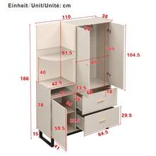 Bedroom Armoires - Beige - View 7