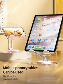 New Creative Aluminum Alloy Phone & Tablet Stand, Foldable & Height Adjustable Desktop Holder - A - View 3