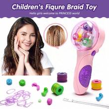 Children's Hair Braiding Toy, DIY Hair Accessory Set, Princess Automatic Hair Braider Styling Tool, Hairstylist Role Play Toy, Braid Toy, Ideal Hair Play Toy For Girls, Party Supplies, Birthday Gift - Multicolor - View 4