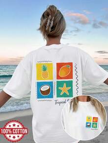 Plus Size T-Shirts - White - View 1