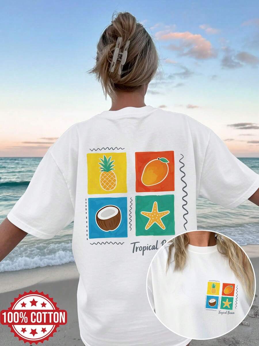 Plus Size T-Shirts - White - View 1