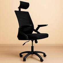 Ergonomic Office Chair With Separate Lumbar Support Backrest - Black - View 2