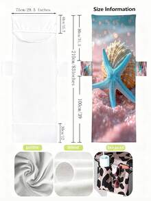 1件超长速干沙滩椅套,贝壳和海星图案 - 厚实耐用的超细纤维毛巾和躺椅保护套,适用于泳池、旅行、露营、度假 - 轻便防沙,适用于躺椅、沙滩毯、家具 - 现代风格带口袋,速干耐用,是浴室、游泳、野餐和海滩旅行的理想之选 - A - 查看 3
