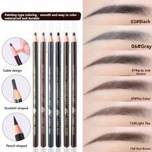 1PC 1818 Bút kẻ lông mày dạng kéo, bền, chống nước, chống mồ hôi, không phai màu, không lem, định hình lông mày chính xác, phù hợp cho người mới bắt đầu không có kỹ năng xé, kéo, cắt và gọt bút chì. - Nhiều màu - Xem 1