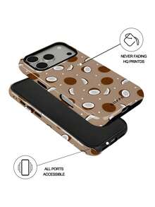GIIPPA 1 Piece Khaki Base With Tropical Coconut Pattern Design Phone 17 Pro Max Case, Suitable For Phone 16 Pro Max, 15 Pro Max, 14 Pro Max, Korean Stylish And Interesting Phone Case, Compatible With 11/12/13/14/15/75 Pro Max Plus, Elegant Design Suitable For Both Men And Women, Ideal Gift For Girlfriend On Christmas, Valentine's Day, Easter, Wedding Season And Birthday - Multicolor - View 3