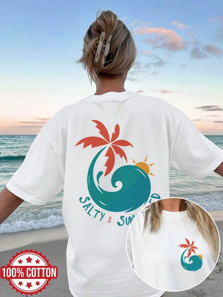 Plus Size T-Shirts - White - View 1