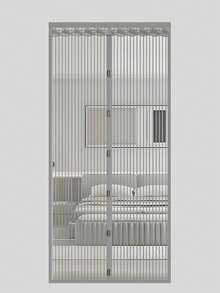 1pc Magnetic Screen Door, Magnetic Closure, Breathable, Thick Mesh, Pet Friendly, Suitable For Front Door, Sliding Door, Anti-Mosquito Screen, Anti-Mosquito Curtain, RV Accessories, Anti-Mosquito Net - Multicolor 2 - View 9