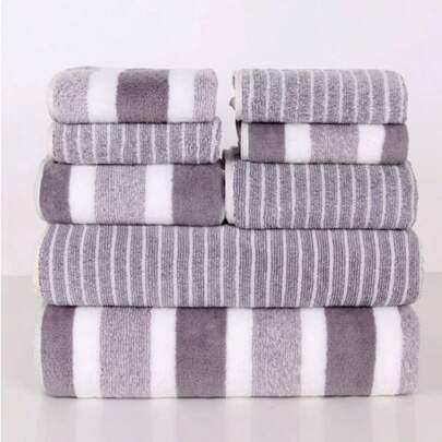1 Set Coral Fleece Towel, Bath Towel, Face Towel, Thick Absorbent Towel Set For Home Use