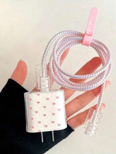 5件套18W/20W快充线保护套，苹果数据线整理保护套5件套，送朋友的礼物