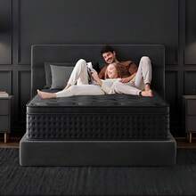 12/14 Inch Bed-In-A-Box Mattresses Are Available In Twin, Full, Queen And King Sizes. Featuring Memory Foam And Pocket Springs, They Offer A Medium-Firm And Ergonomic Design With Long-Lasting Support. Low Motion Transfer Ensures Undisturbed, Restful Sleep For You And Your Partner. - Black - View 9