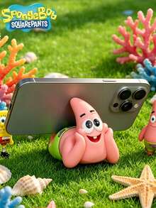 SpongeBob SquarePants Soporte de teléfono con licencia oficial, que sirve tanto como un soporte de teléfono divertido y lindo, como una pieza de decoración del hogar, altamente duradero. Adecuado para teléfonos y Android. Se puede dar como regalo de soporte de teléfono, accesorio de teléfono, regalo de cumpleaños o recuerdo de fiesta a familiares y amigos. La mejor opción para regalar a amigos en fiestas. - Ver 5