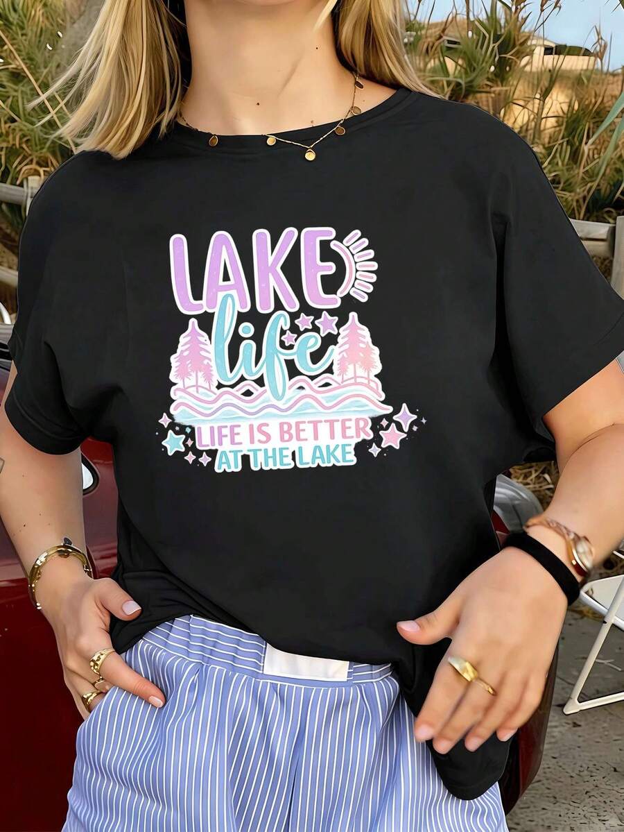 Women T-Shirts - Black - View 1