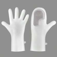1pc Multi-Functional Magic Brush, Household Dishwashing Gloves, Plastic Latex Waterproof, Ideal Helper For Kitchen Cleaning, Laundry And Dishwashing - Multicolor - View 8