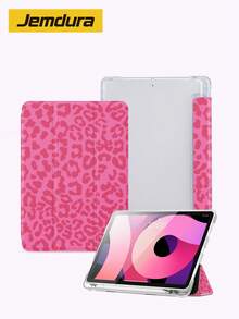猎豹/豹纹单件装粉色豹纹平板电脑保护套，兼容 iPad 10.2 英寸 (A16)、iPad 11 英寸（第 11 代，2025 年款）、iPad 第 8/9/10 代、iPad Air 4（10.9 英寸），带 Apple Pencil 插槽，防摔，支持睡眠/唤醒功能，兼容三星和 iPad - 彩色 - 查看 5