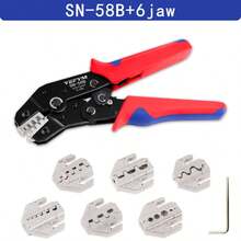 JST MOLEX Terminal Crimping Tool Kit, Non-Insulated/Pre-Insulated Terminals, Splicing Connectors, Solar And Coaxial Connectors, SN-58B 6-Claw - SN-58B+6jaw - View 9