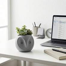 Cute Owl Succulent Plant Pot, Small Indoor Succulent Cactus Air Plant Pot, Pink Decorative Owl Flower Pot Suitable For Desk, Windowsill, Home Decor - A - View 6