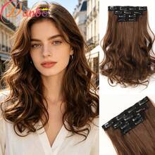 4 piezas de extensiones de cabello invisibles con clip de 14 pulgadas, onduladas y cortas, piezas de cabello natural y suave para mujeres - Multicolor - Ver 13