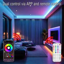 1米-30米音乐同步RGB LED灯带,支持APP和遥控器控制,USB 5V供电,可变色,适用于电视背光、卧室及派对/节日装饰 - TYC-MH - 查看 4
