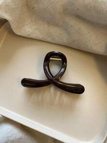 2件套女士ABS豹纹贝壳发夹和卡其色交叉发夹，时尚百搭，简约优雅，纯色发爪，适合日常、休闲、派对、海滩、度假、发型设计、洗脸/洗头、化妆、服装配饰，秋季时尚发夹，秋季发饰，冬季发夹，春季发夹，夏季发夹，节日，生日 - 彩色 - 查看 6