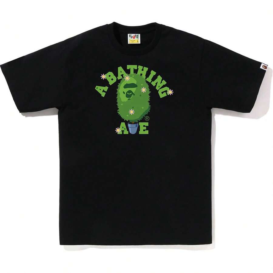 BAPE Men's Plant Ape Head Graphic Tee – Black - 黑色 - 查看 1