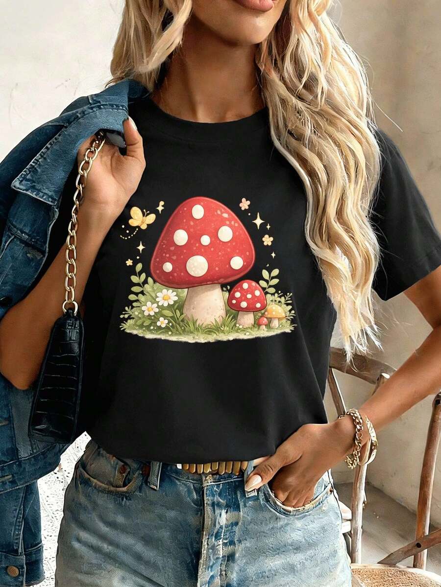 Women T-Shirts - Black - View 1