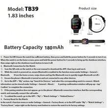 Smartwatch, 1.83-Inch Multifunctional Sports Smartwatch, Featuring Wireless Calling/Music, Message Notifications, Pedometer, Sedentary Reminders, And Multiple Watch Face Wallpapers. Suitable For Both Men And Women, Compatible With Android And IOS. Perfect As A New Year Gift. - View 11