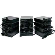 Paquete De Cajas De Cartón Color Negro Texturizado (Cierre Tipo Libro Con Listón Satinado Para Amarrar En Color Negro) Para Joyería Y Regalo (Paquete Con 12 Piezas) - 1 - Ver 5