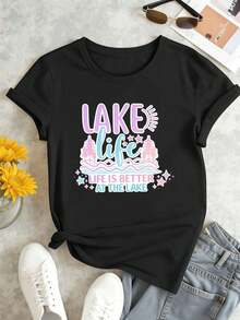 Women T-Shirts - Black - View 2