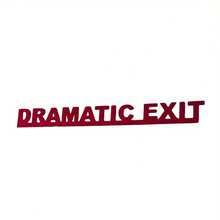 Dramatic Exit Sign, Funny Door Hanging, Minimalist Wooden Frame Decor, Suitable For Door Top Decoration, Shelf Display, Wall Art, Available In Red And Black, Modern Style, Artificial Wood, Suitable For Seasonal Holidays In Spring, Summer, Autumn And Winter, No Feathers, No Power Required - 1PC - View 7