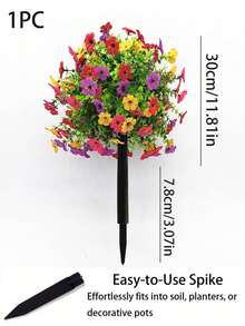 1/2pcs Artificial Upright Flower Plant With Stem,For Autumn Outdoor Decor,Realistic Silk Daisy Eucalyptus,UV-Resistant,For Weddings,Gardens, Farmhouses,Dining Tables,,Fireplaces,Thanksgiving, Halloween,Christmas Decor, Party Decor, Home Decor - Multicolor - View 11