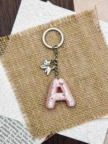 Creative Cartoon Cute Heart Star Shiny English Letter Keychain Pendant, Suitable As Small Gift For Friends And Family During Holidays - Multicolor - View 29