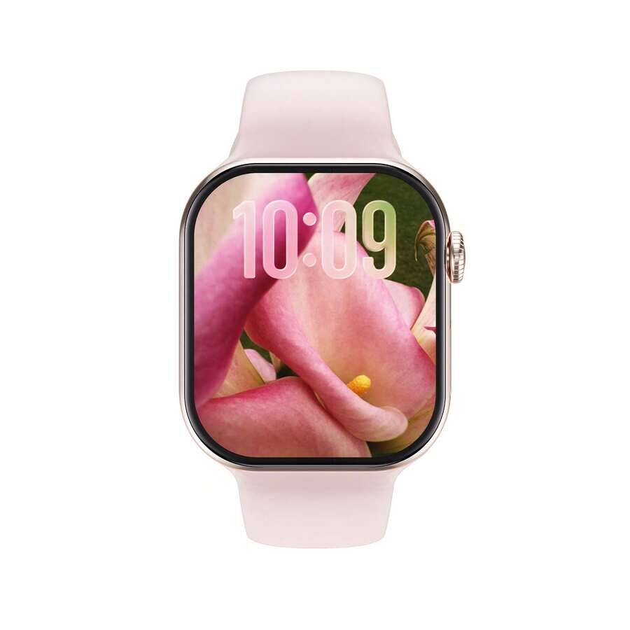 PANDA Đồng hồ thông minh AI chống nước IP68, màn hình cảm ứng AMOLED, hỗ trợ gọi/quay số, NFC, tương thích với Android & IOS, pin 230mAh, nhiều chế độ thể thao, unisex (Watch 11 MINI) - Hồng - Xem 1